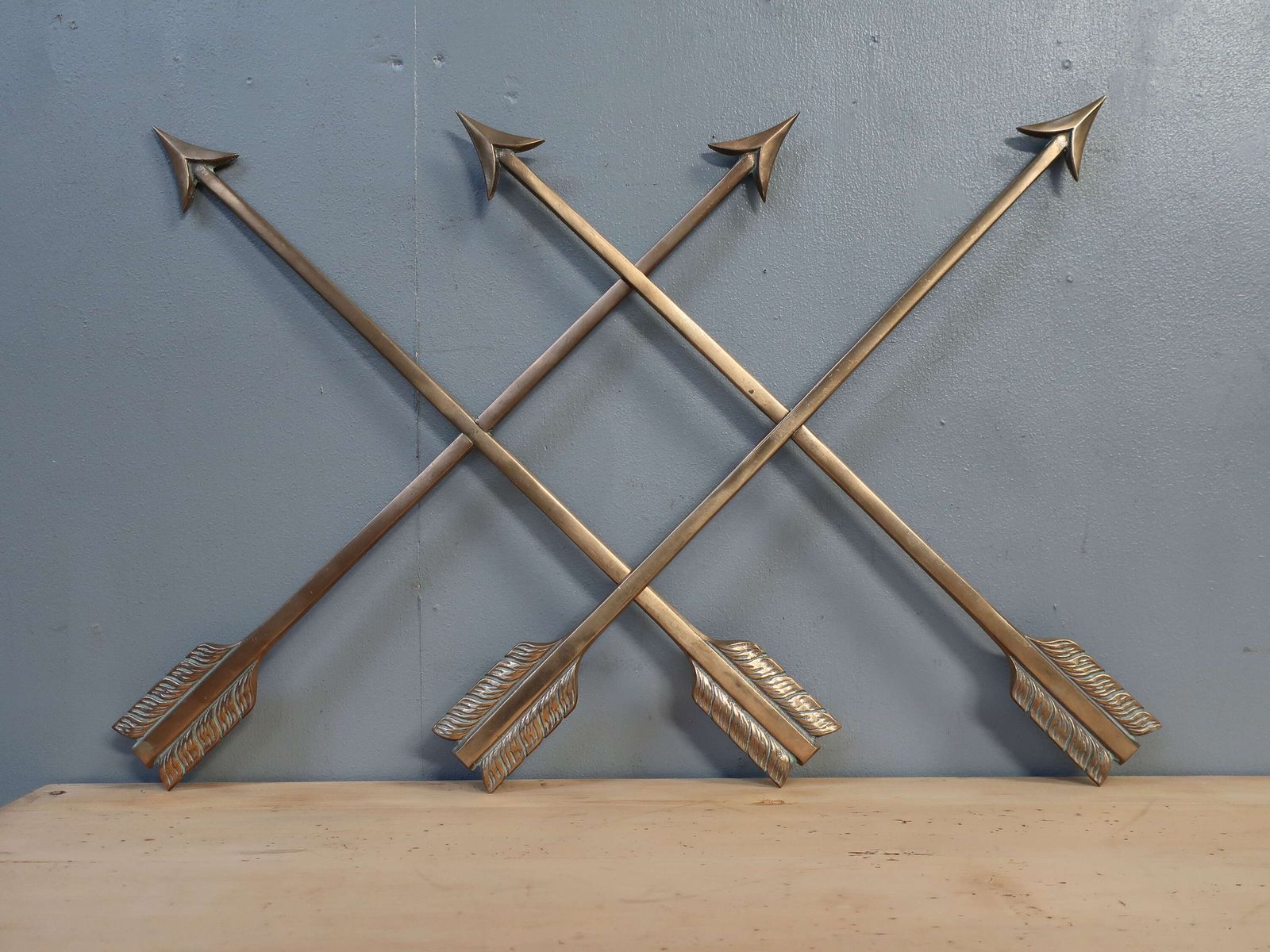 Pair Of Mid Century French Bronze Arrows photo for sale