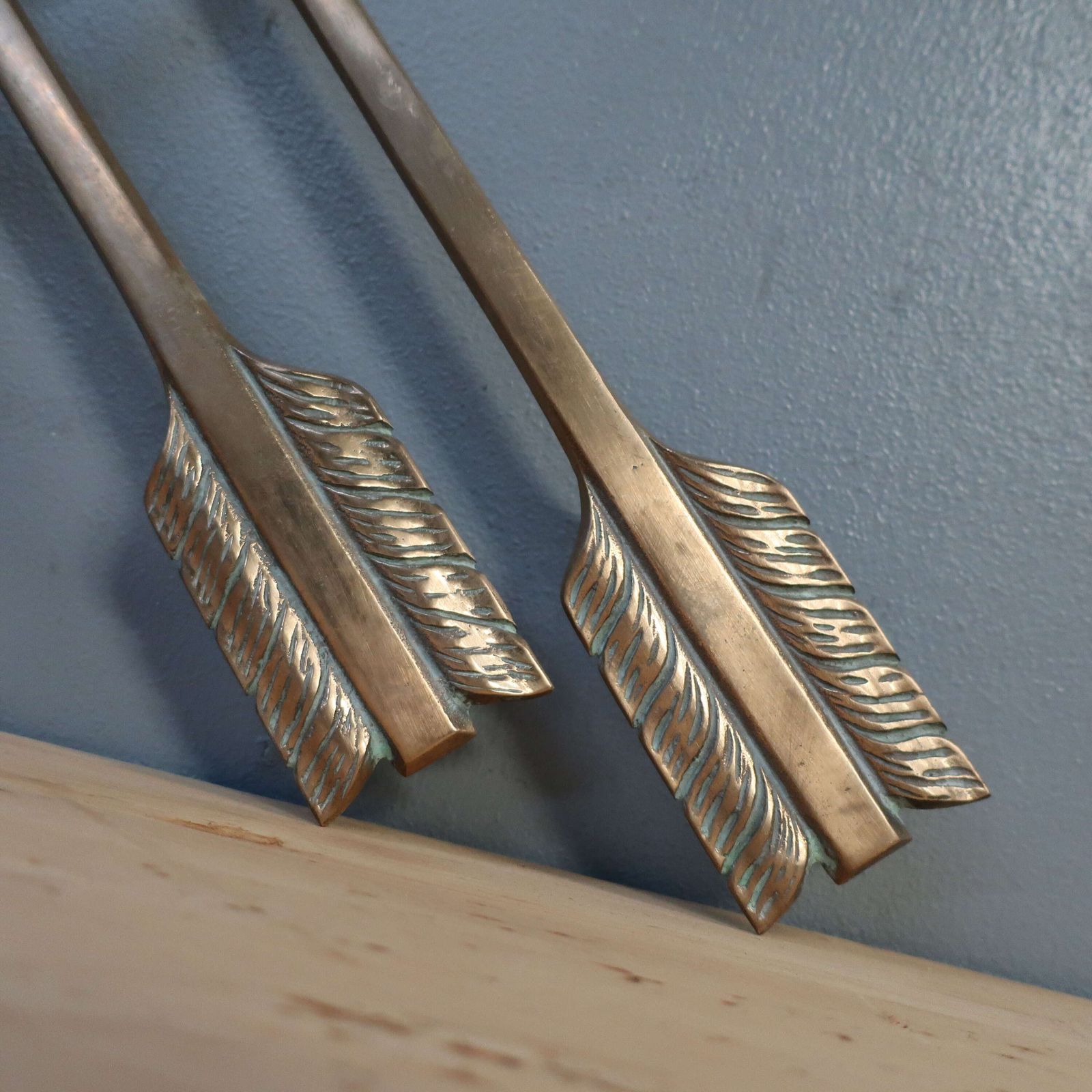 Pair Of Mid Century French Bronze Arrows photo Art