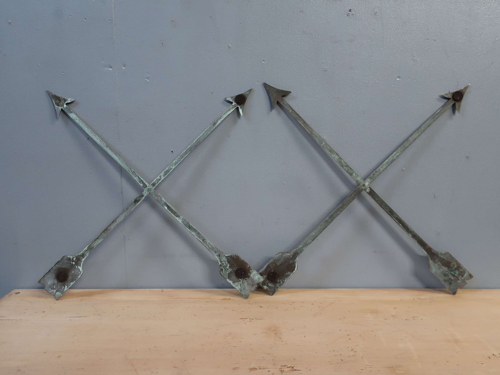 photo for sale Pair Of Mid Century French Bronze Arrows