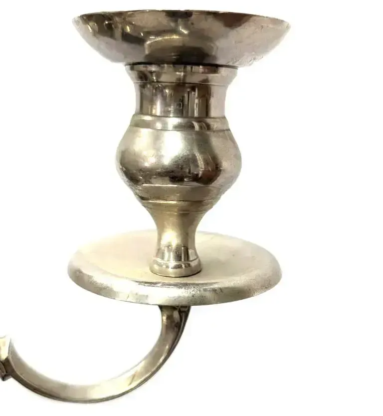Very Large Louis XV Style Silver Plated Metal Chandeliers With 6 Lights (Pair) photo Lighting