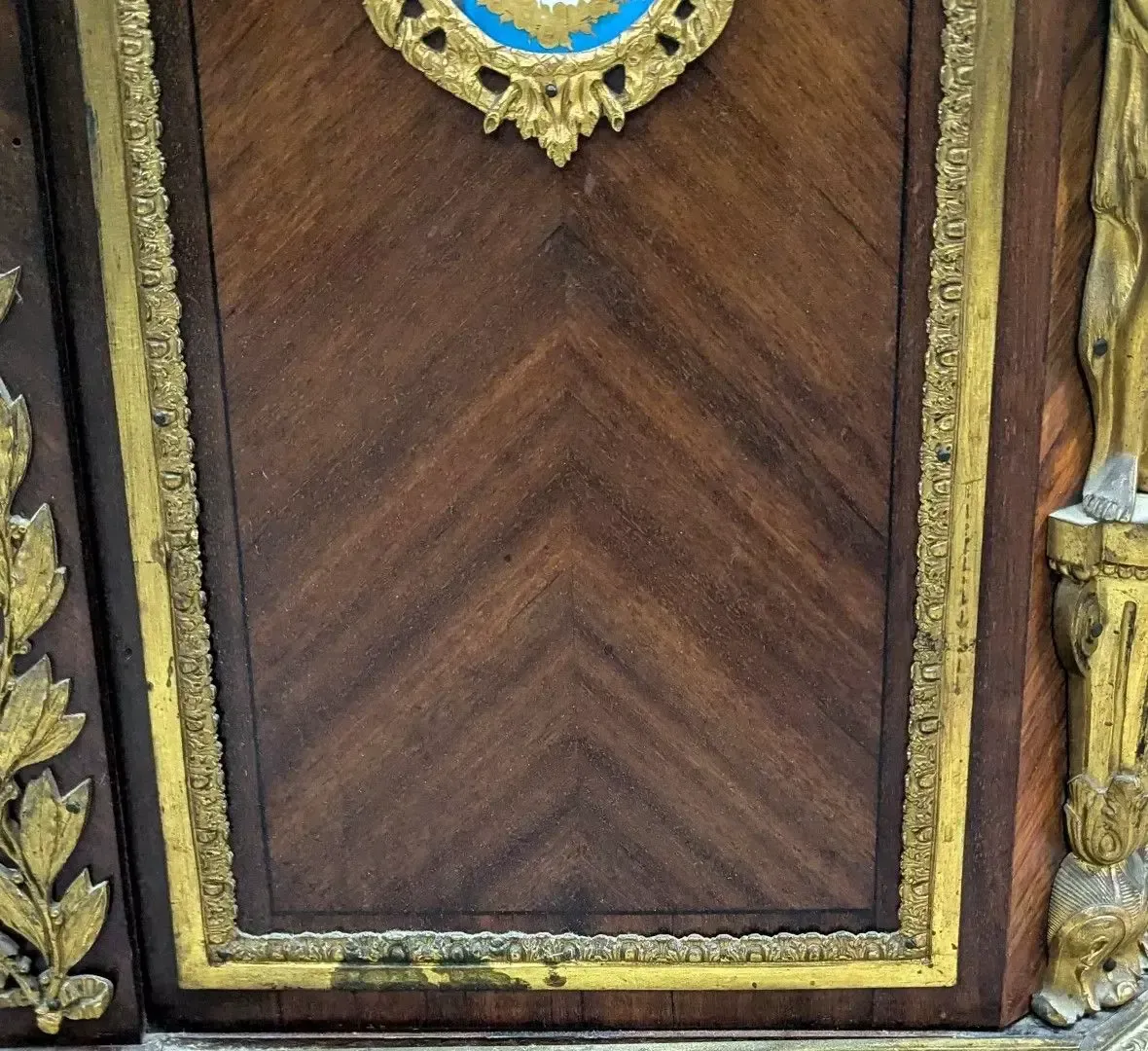 Napoleon III Sideboard With Marquetry, Sèvres Porcelain Plaque & Gilt Bronze Register, 19th Century photo 8747.0