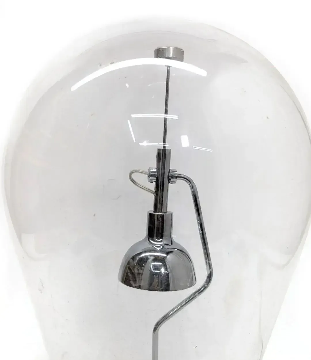Vintage 1980s Design Glass Desk Lamp In The Shape Of A Lightbulb photo furniture