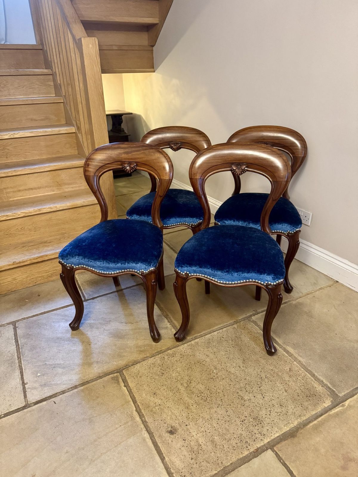 Fantastic Quality Set Of Four Antique Mahogany Dining Chairs photo furniture