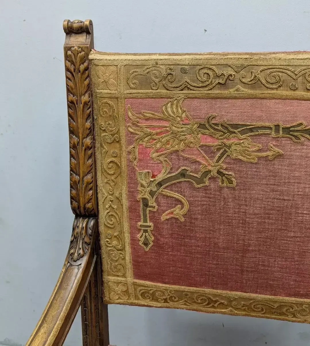 Pair Of Renaissance Style Walnut Armchairs Decorated With Rams' Heads photo Furniture