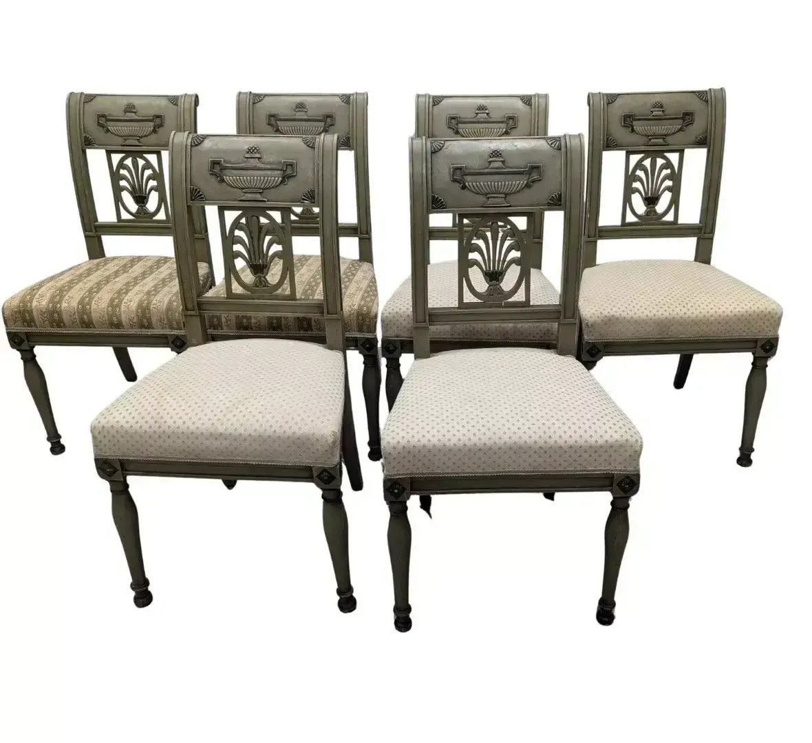 Set Of 6 Lacquered Chairs In The Directoire Style photo 1859.0