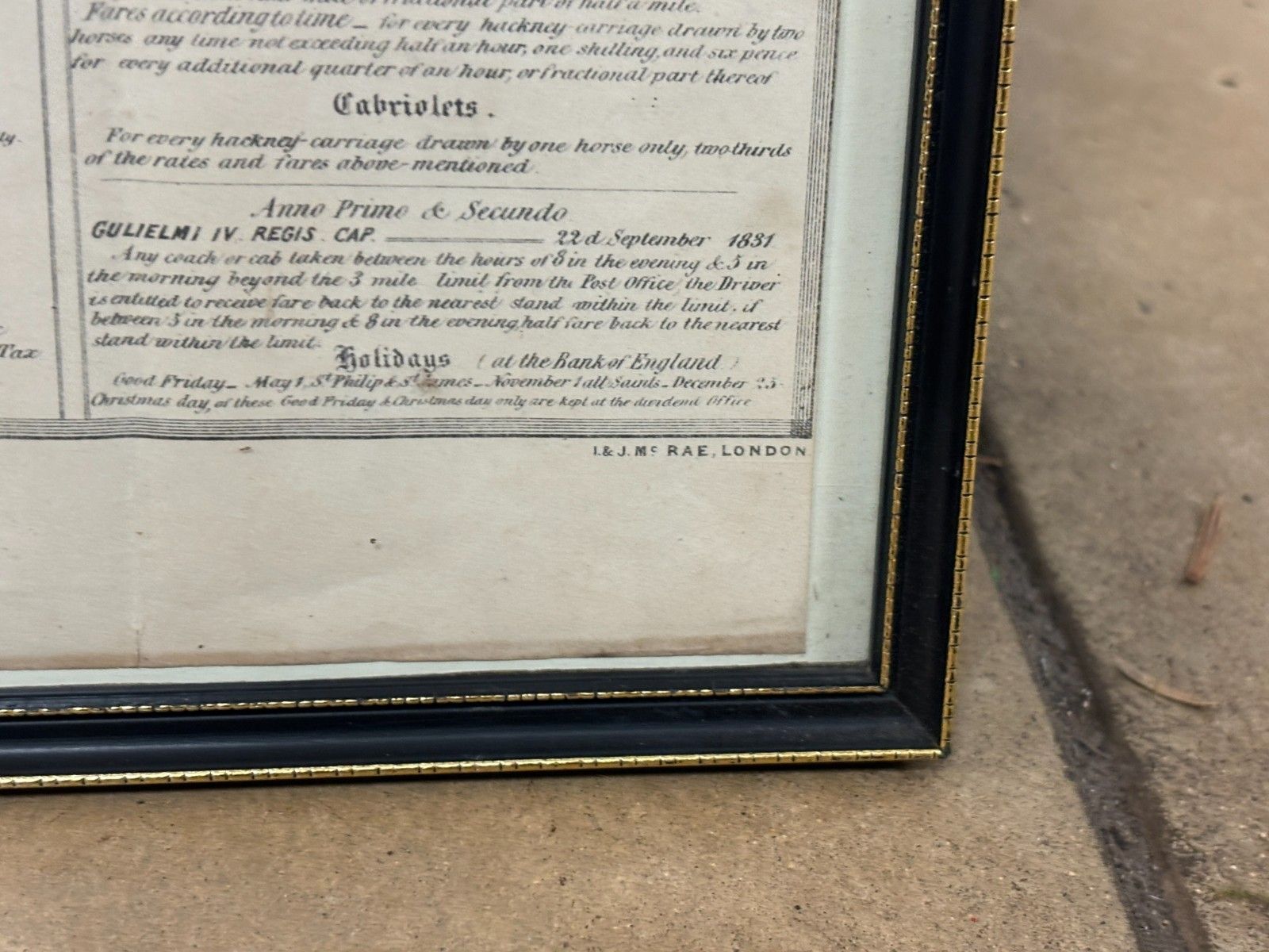 photo furniture Original Victorian Guide Through London Tourist Guide By A.Rongeat Framed