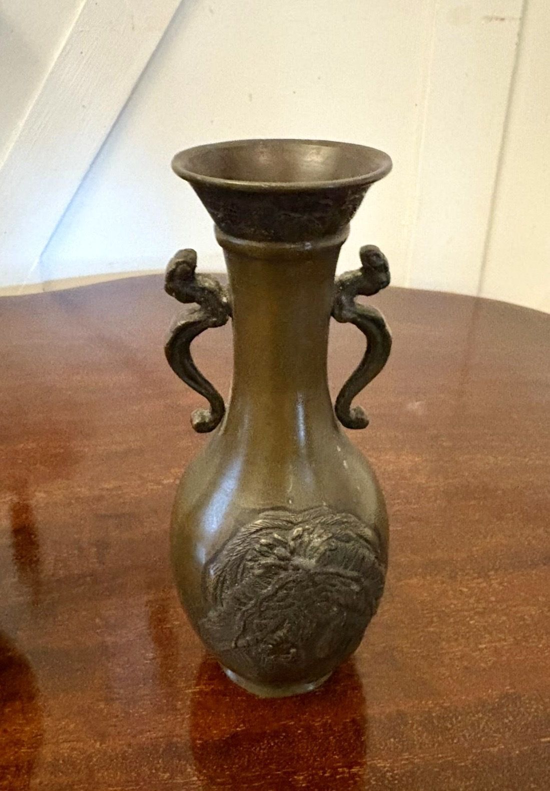 Pair Of Antique Japanese Quality Meiji Bronze Vases photo vinterior