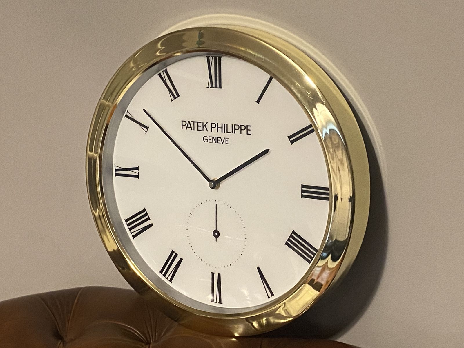 Home Decor Patek Philippe Geneve Swiss Perpetual Calendar Chronograph Nautilus Dealer Promo Luxury Watch Shop Wall Clock Chronograph Timepiece photo