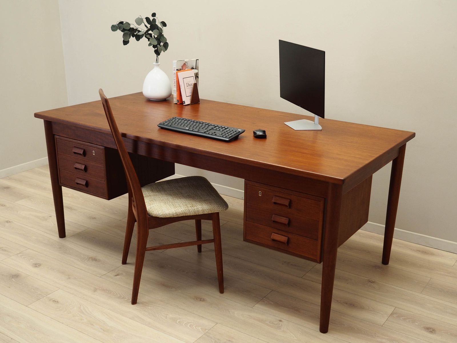 Teak Desk Danish Design 1960s Designer Børge Mogensen photo Furniture