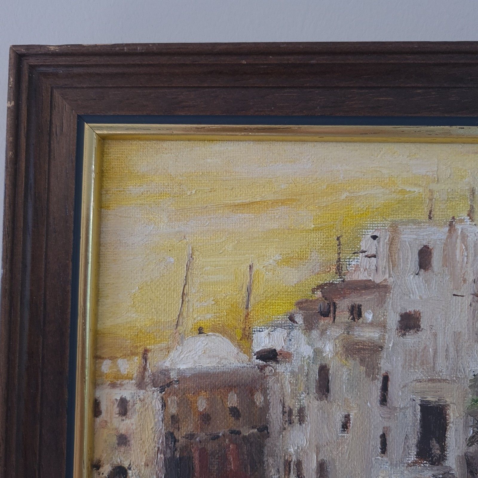 D Winston Signed Oil Painting Acre Street Scene 1993 Akko Israel W40cm X H30cm photo vinterior
