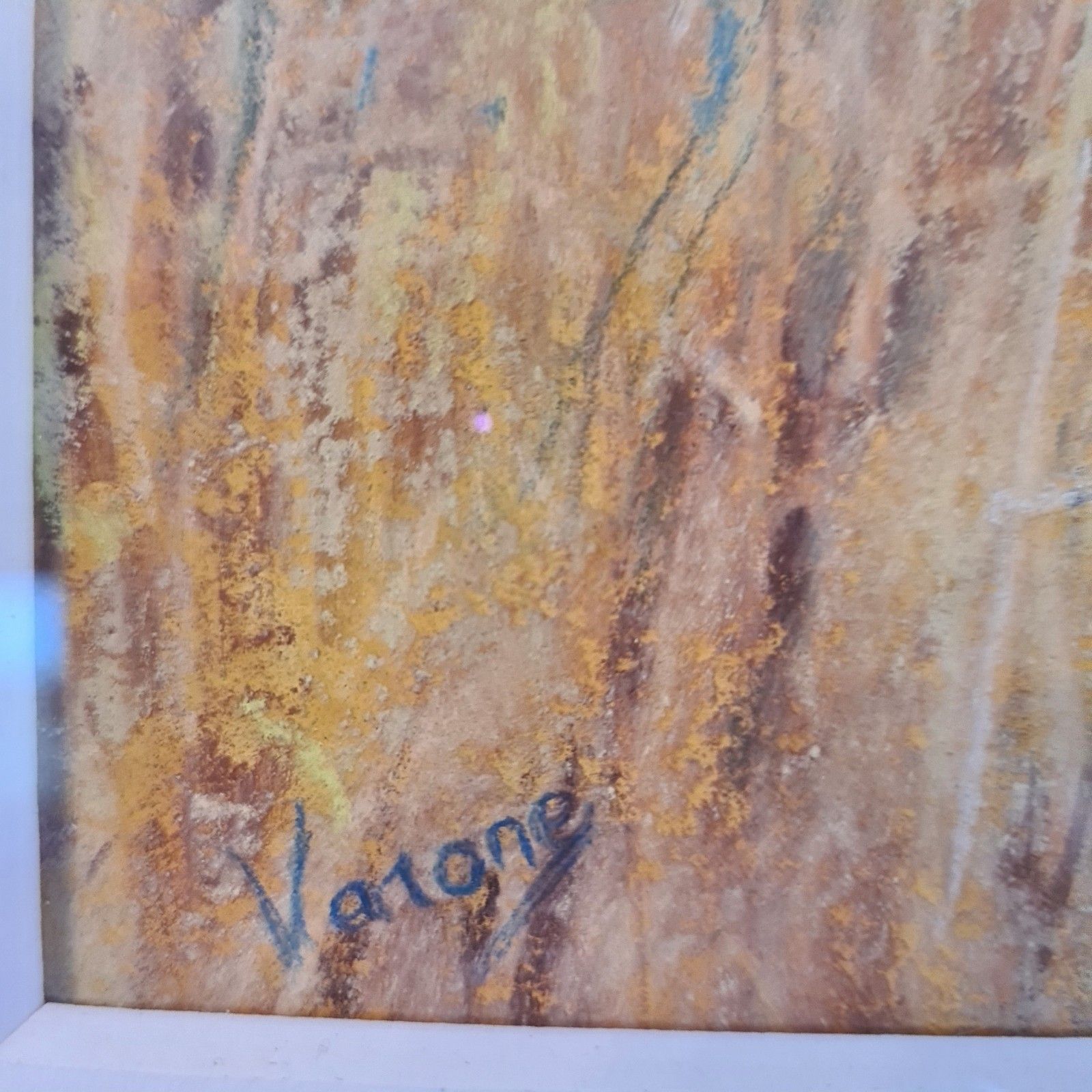 Jill Varone Oil Pastel Artwork Summer In Calabria Italy Italian Seascape photo furniture