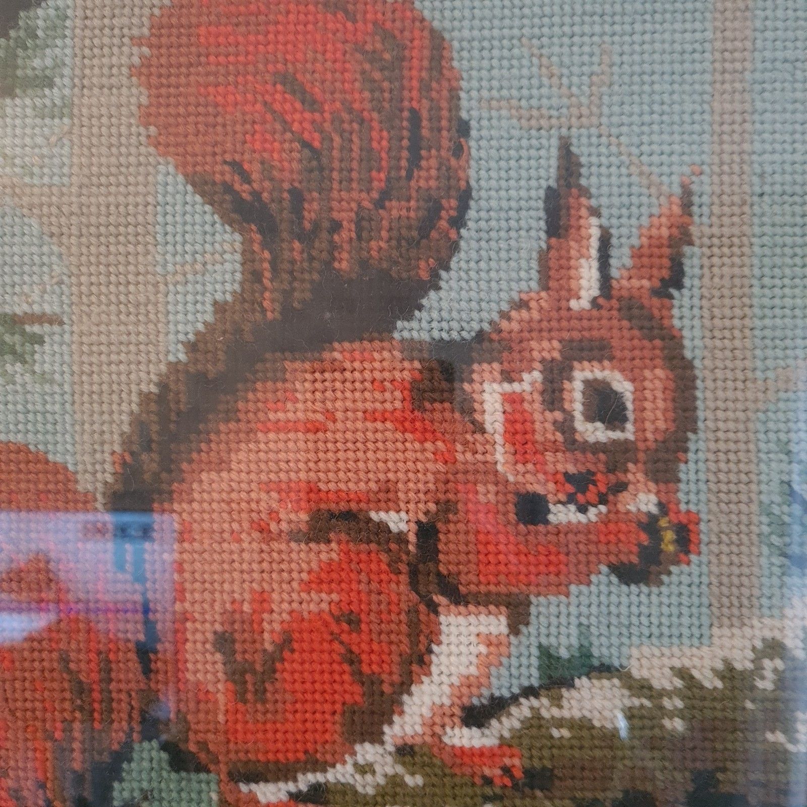 Red Squirells Complete Cross Stich Embroidery Forest Woodland Retro W41 × H56 Cm photo vintage
