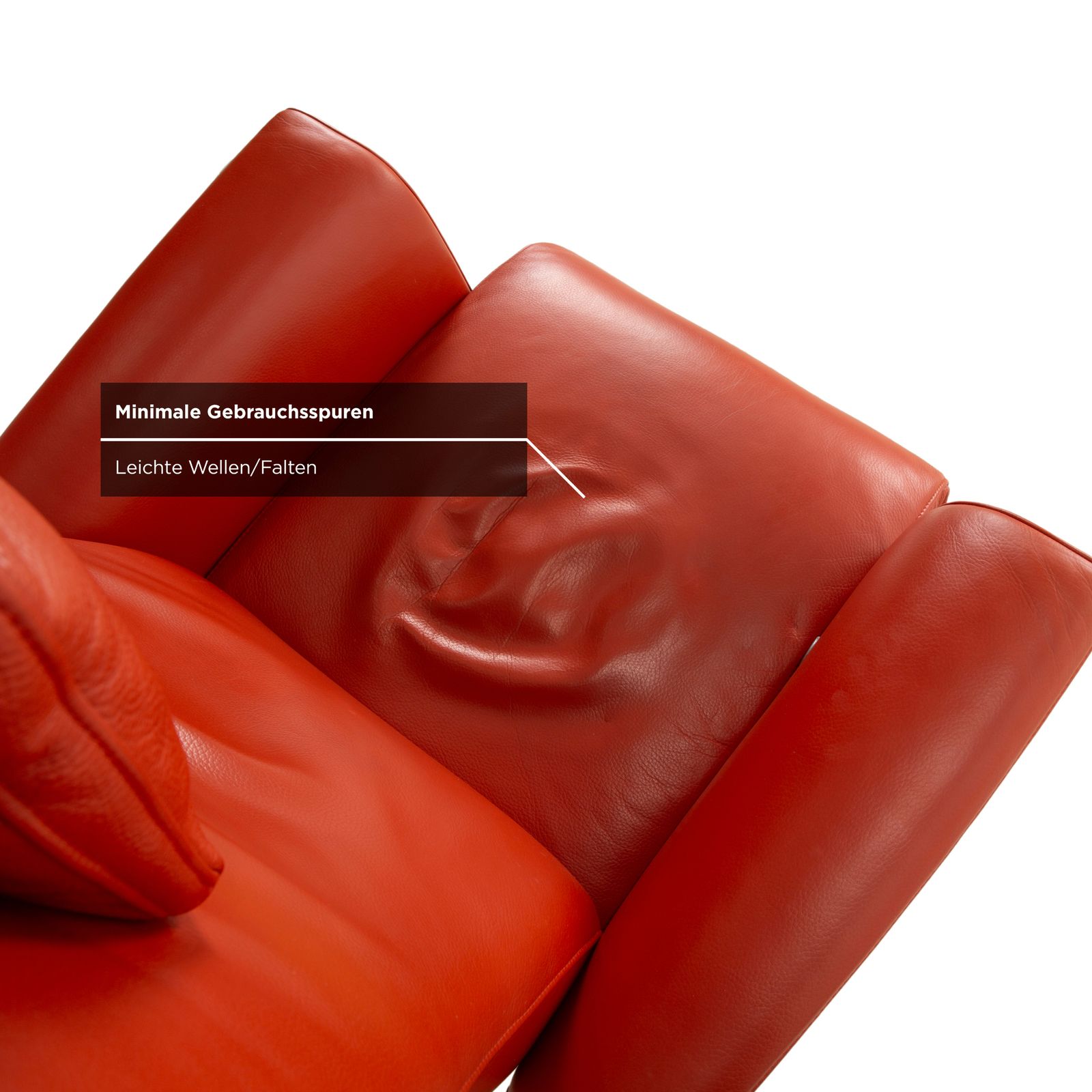 photo furniture Fauteuil FSM Filou en cuir rouge orange terracotta, fonction manuelle