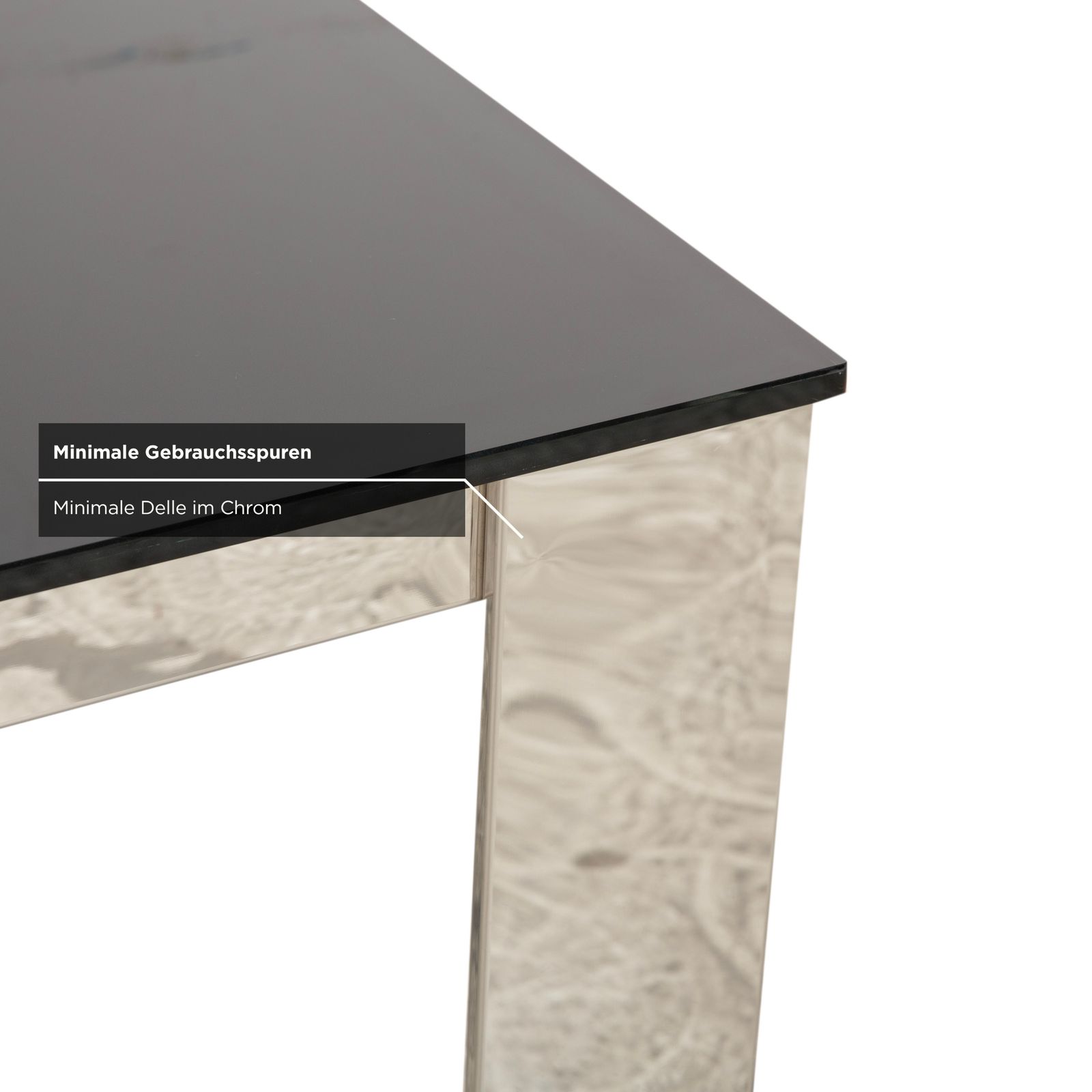 Table à manger Bacher Glas, chrome argenté photo buy