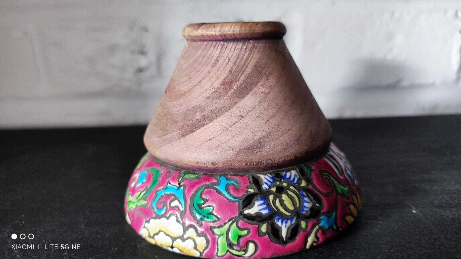 Home Decor French Art Deco Floral Match Holder Striker In Longwy Pottery photo