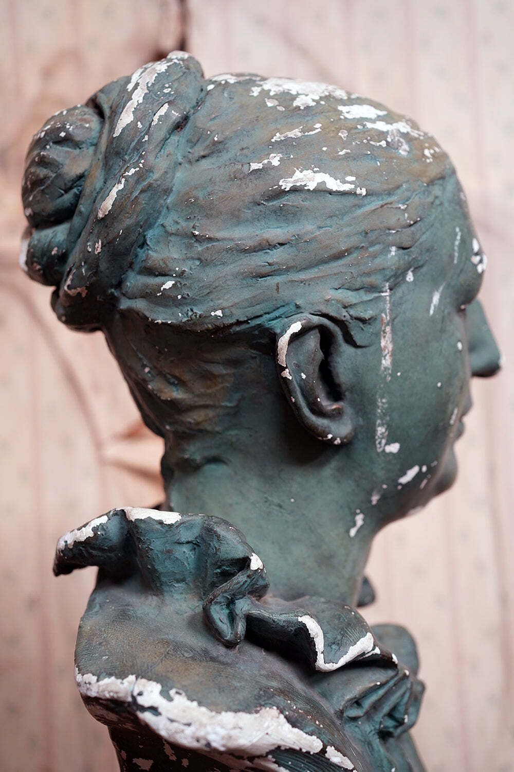 photo buy An Early 20thc Green Painted Plaster Bust Of A Lady C.1900 20
