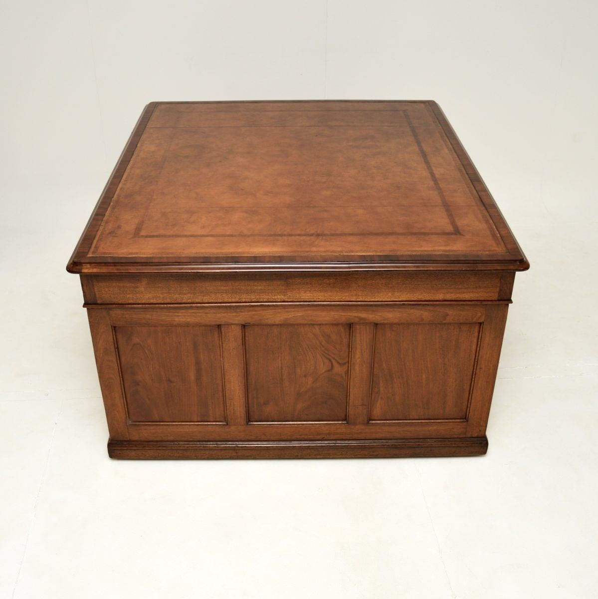 Antique Victorian Mahogany Leather Top Partners Desk photo Furniture