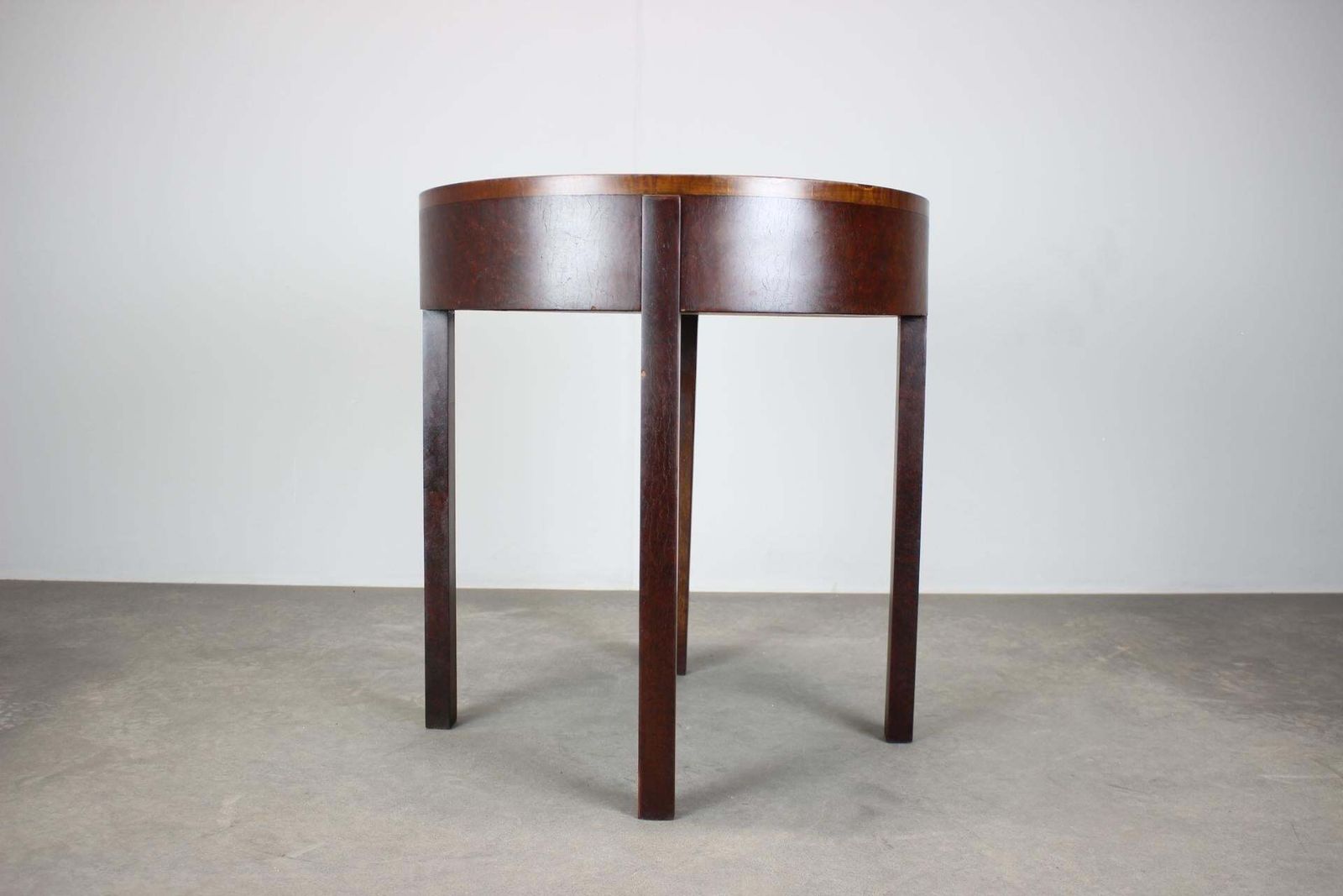 Art Deco Mahogany Veneer Table, Czechoslovakia, 1930s, Restored photo buy