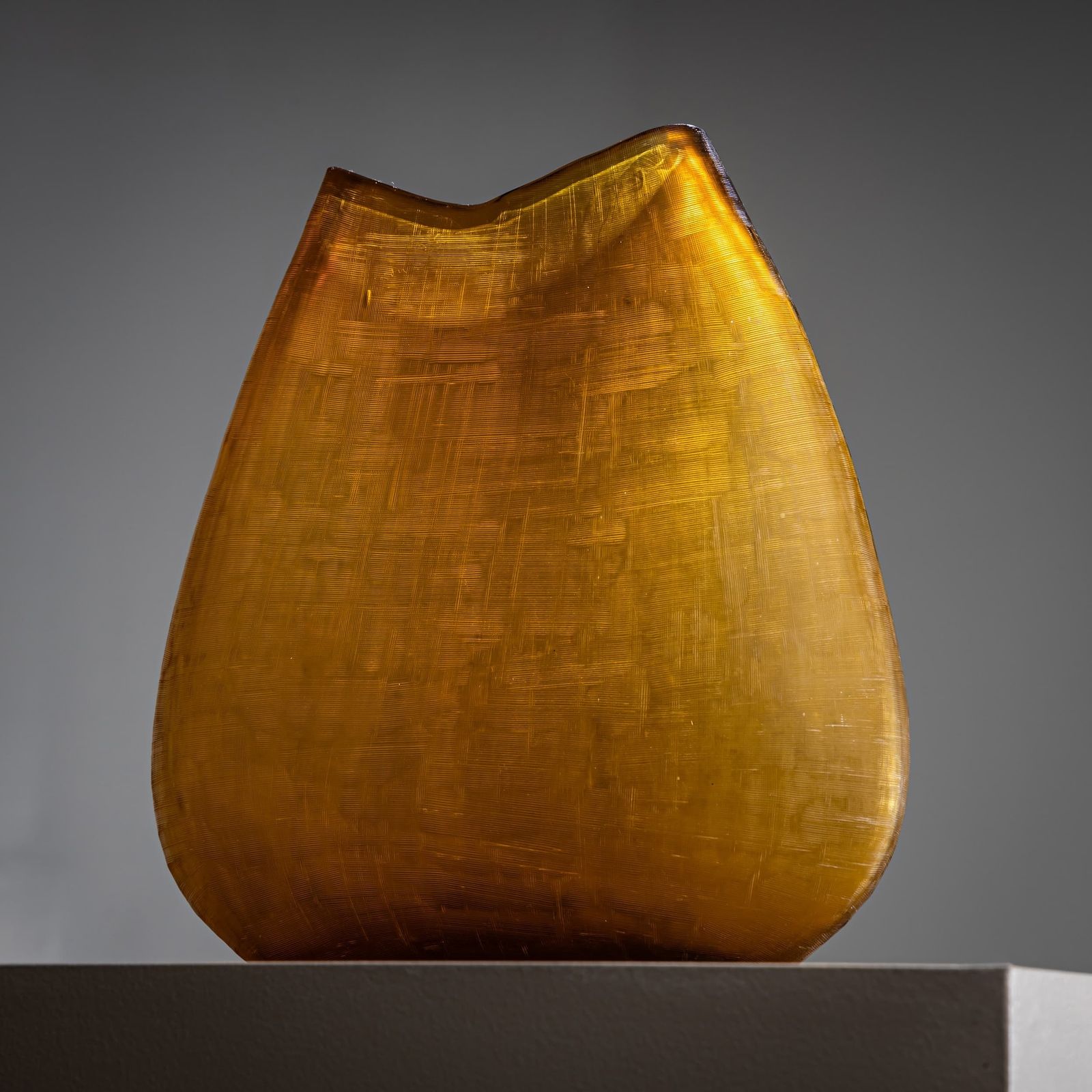 Amber Glass Vase, Italy, 1960s/70s photo buy