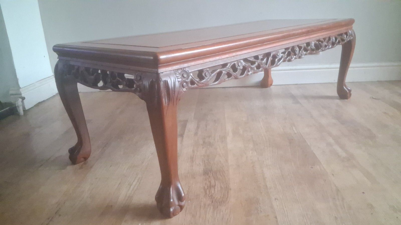 Outstanding Oriental Chinese Carved Rosewood Mid Century Drinks /Coffee Table photo for sale
