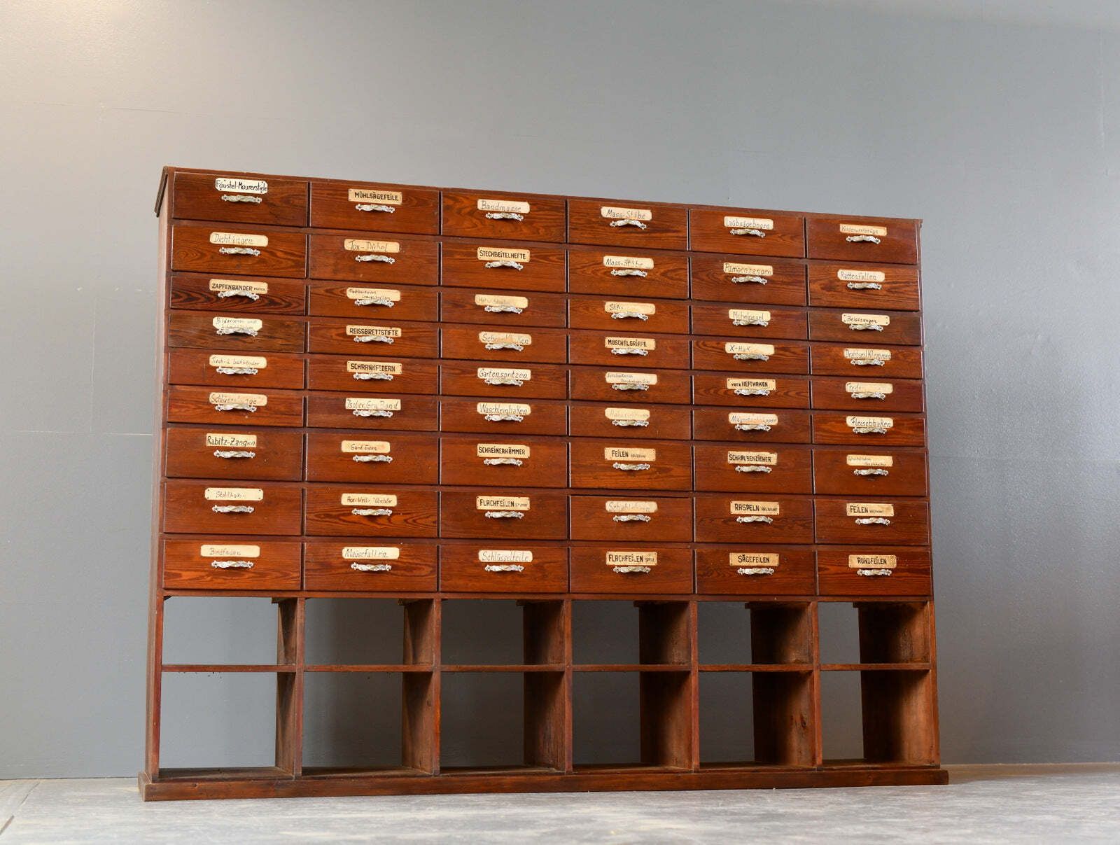 photo for sale Art Nouveau Ironmongers Drawers Circa 1910