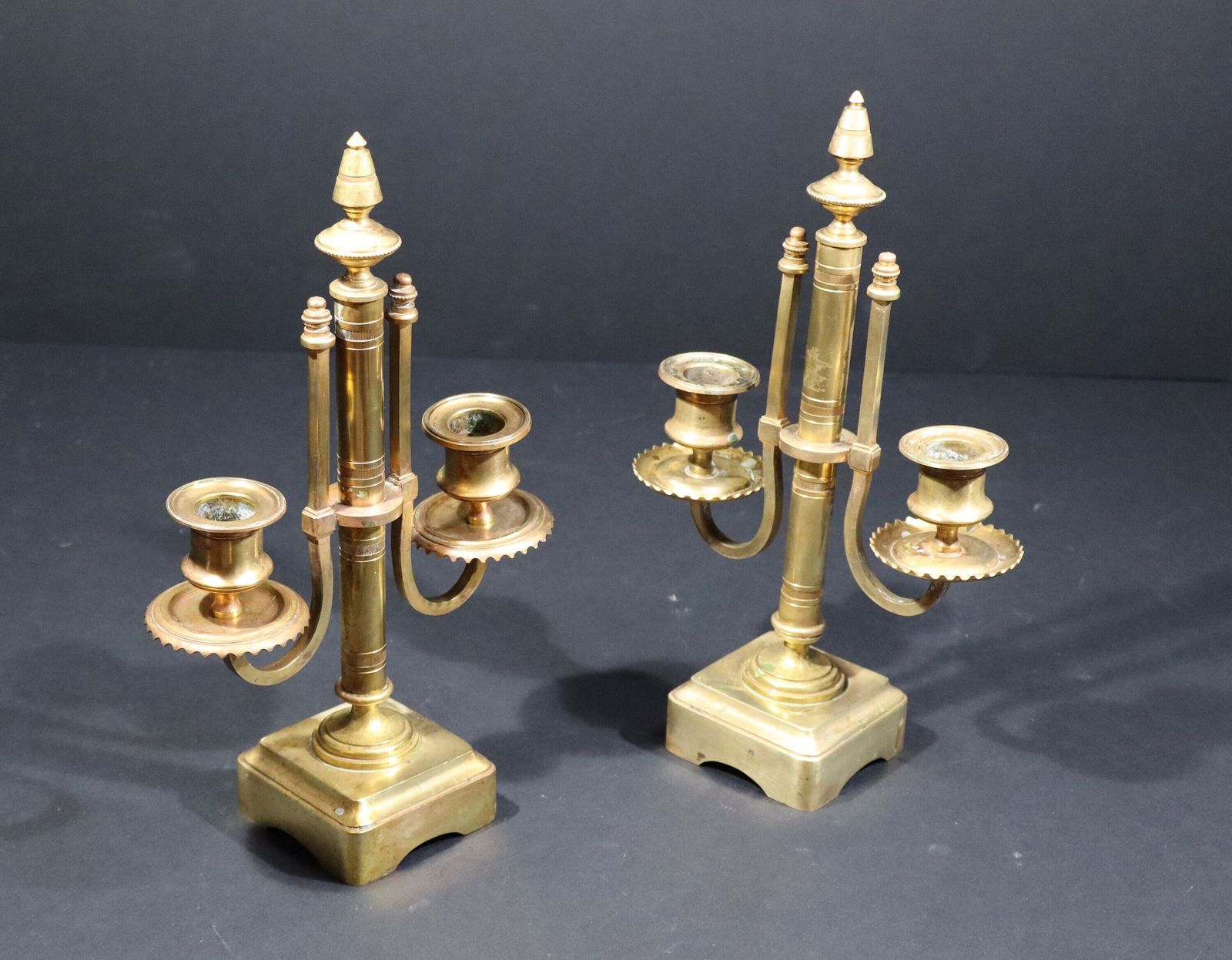 French Antique Two Arm Candelabras Candlesticks In Bronze Louis XVI Style photo furniture