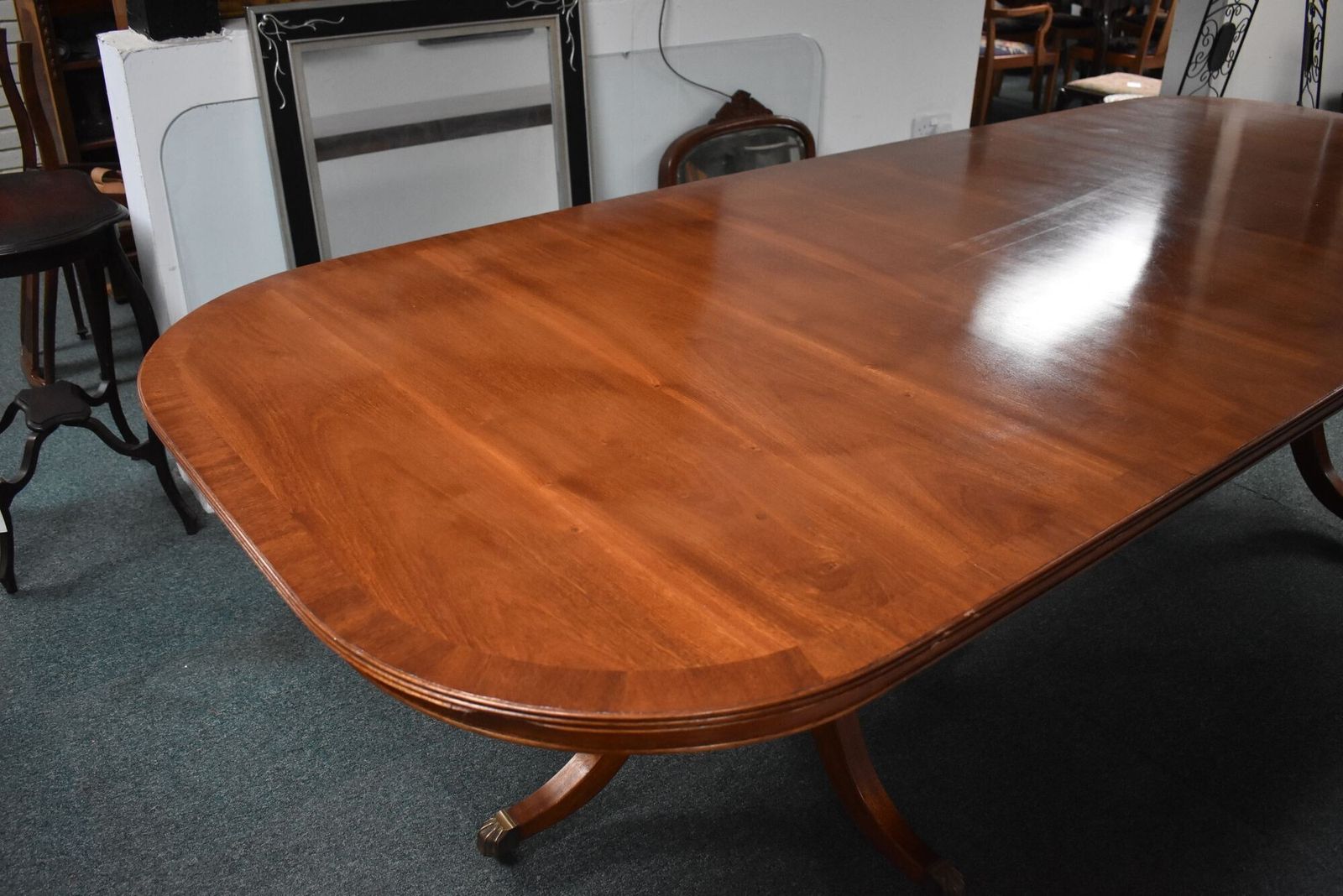 Regency Style Mahogany Twin Pillar Dining/Boardroom Table photo buy