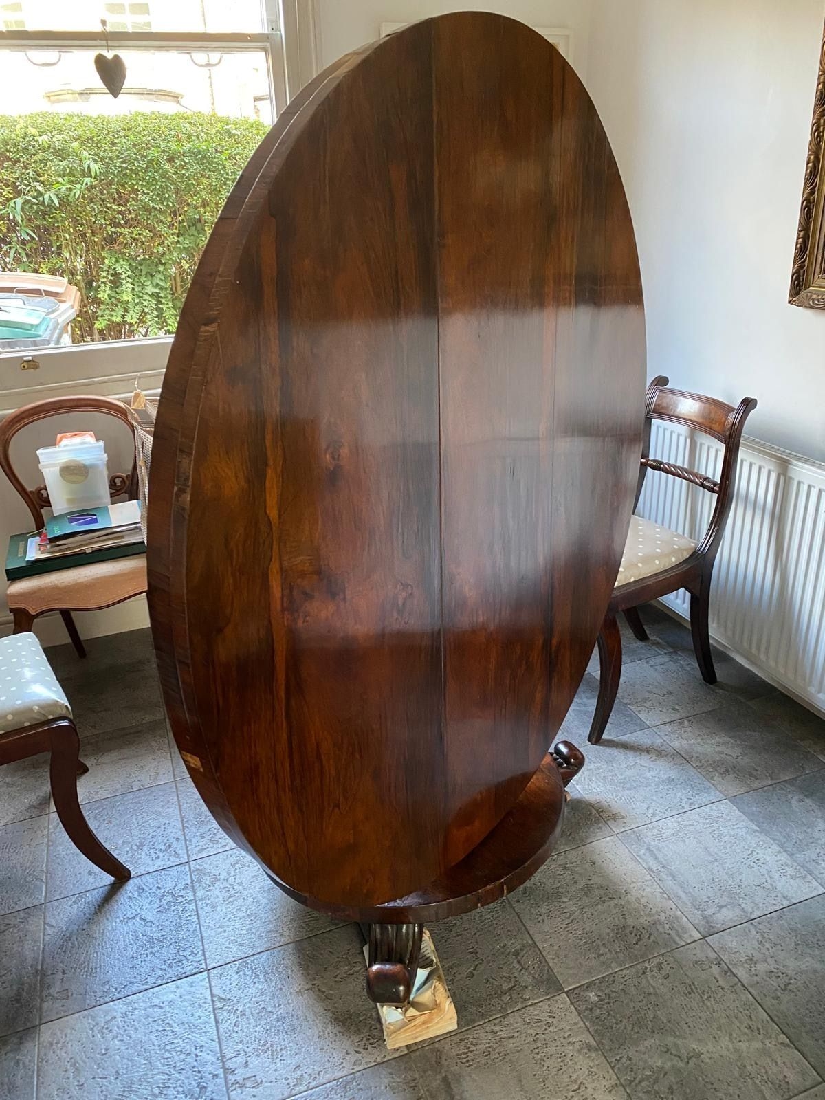 Antique Mahogany Tilt Table With 8 Chairs photo buy