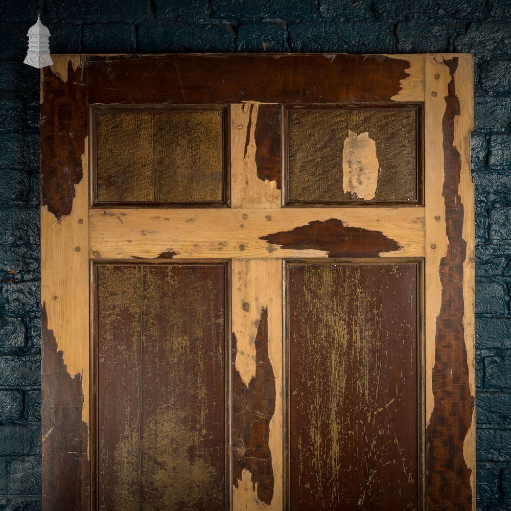 photo for sale 6 Panel Door, Six Moulded Panels, White & Brown