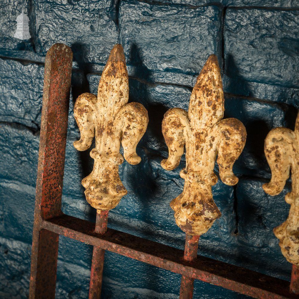photo vinterior Iron Gate With Decorative Finials