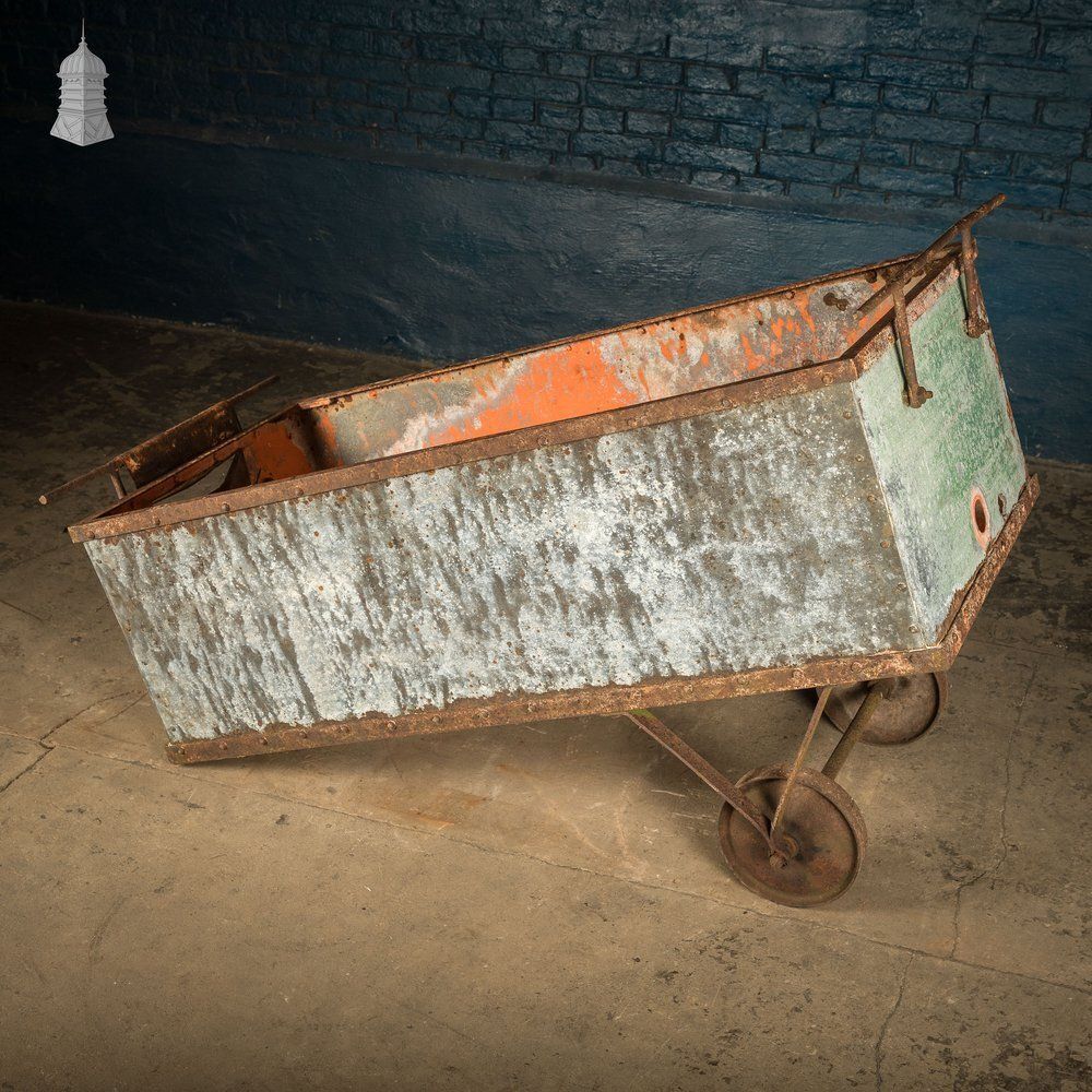 photo furniture Industrial Factory Cart, Galvanised Handcart
