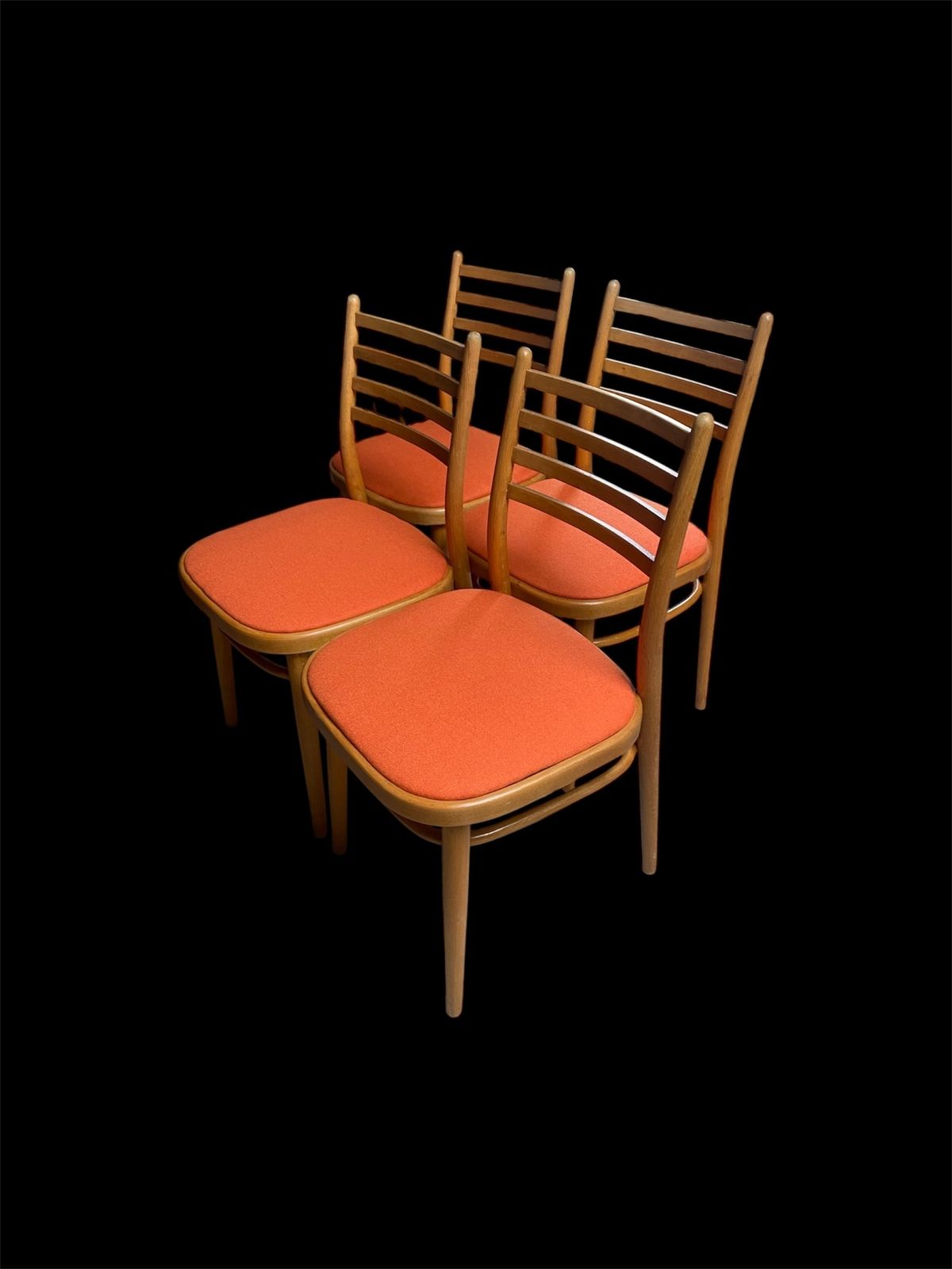 Furniture Vintage Mid Century Modern Dining Chairs By Ligna X4 photo
