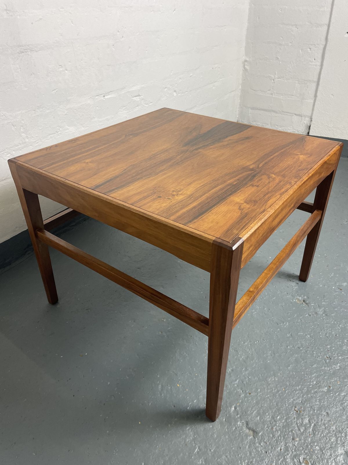 1960s Mid Century Modern Rosewood Side Table | Vintage Mcm Accent / Lamp Table photo vintage