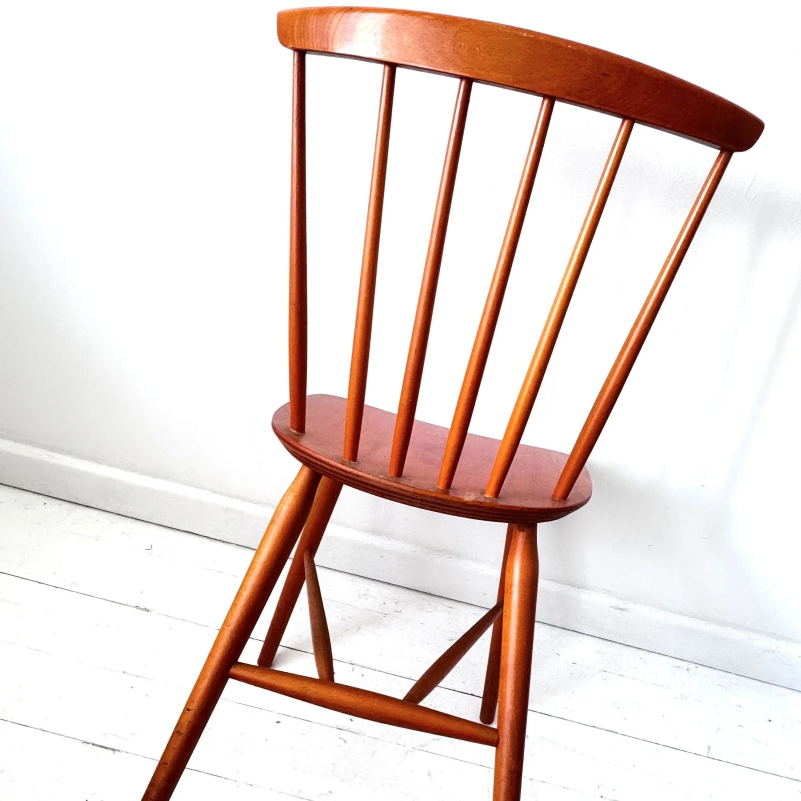 C92 Orange Wood Chair By Kandya Frank Guille Orange