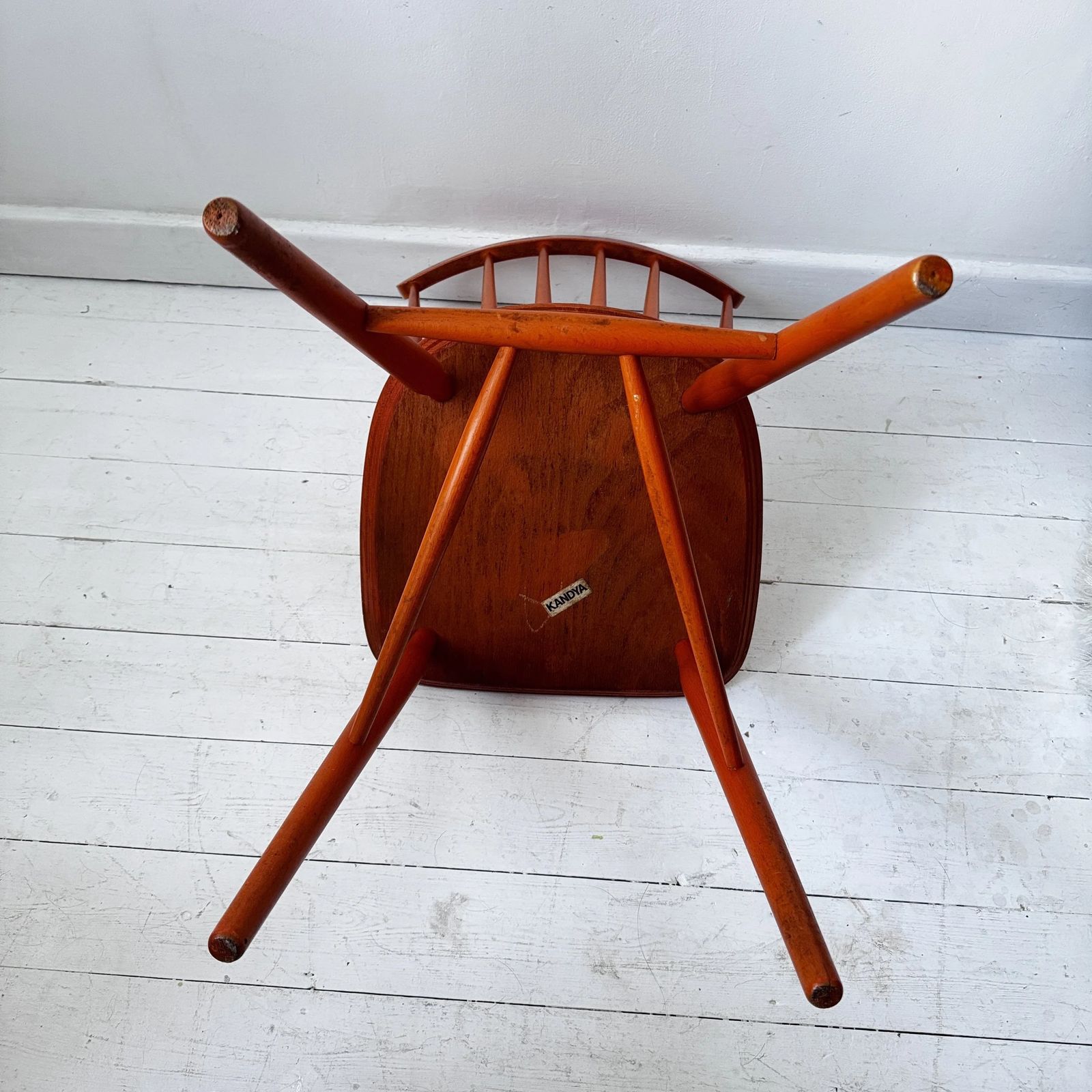 C92 Orange Wood Chair By Kandya Frank Guille Orange photo Furniture