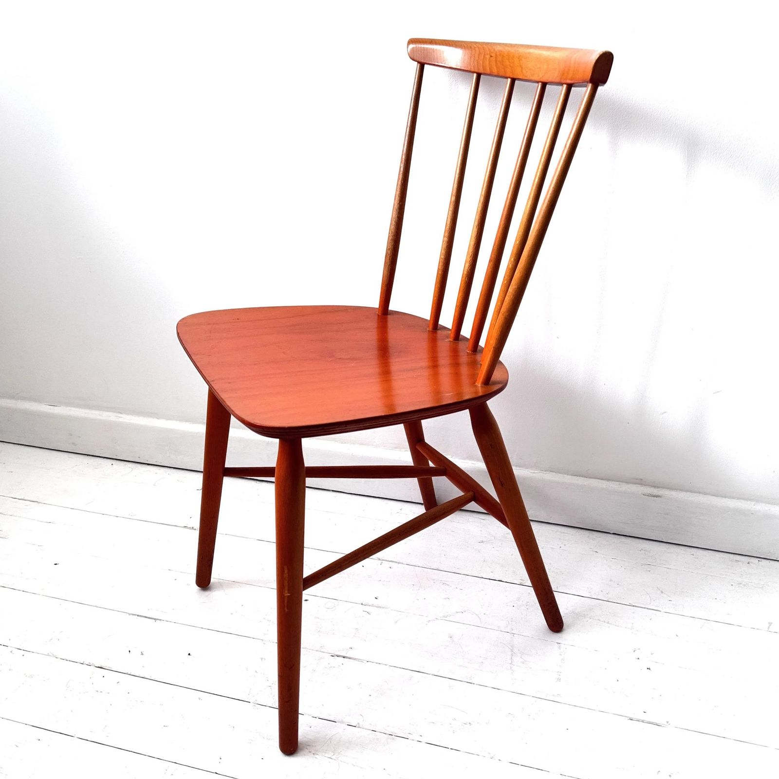 photo furniture C92 Orange Wood Chair By Kandya Frank Guille Orange