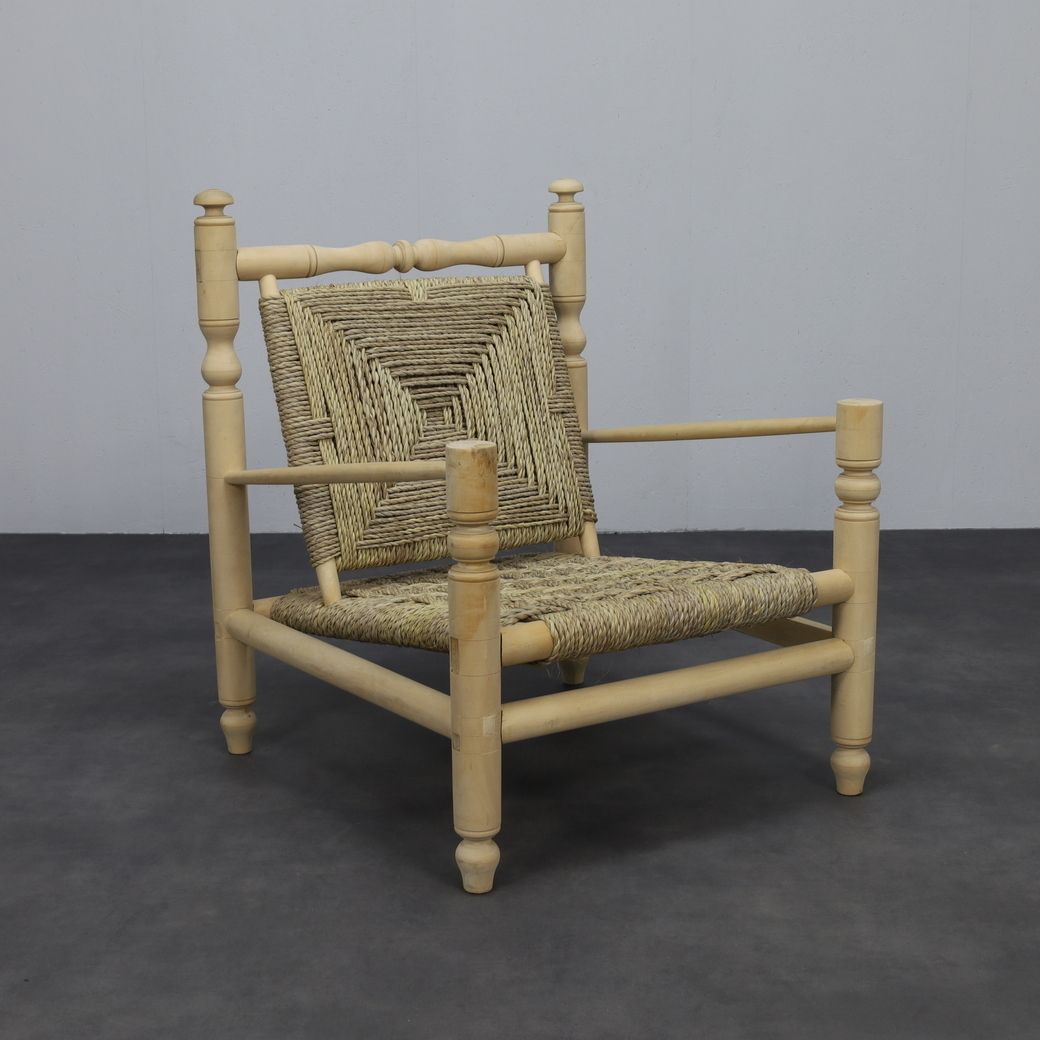 Low Rope Armchair, France, 1970s