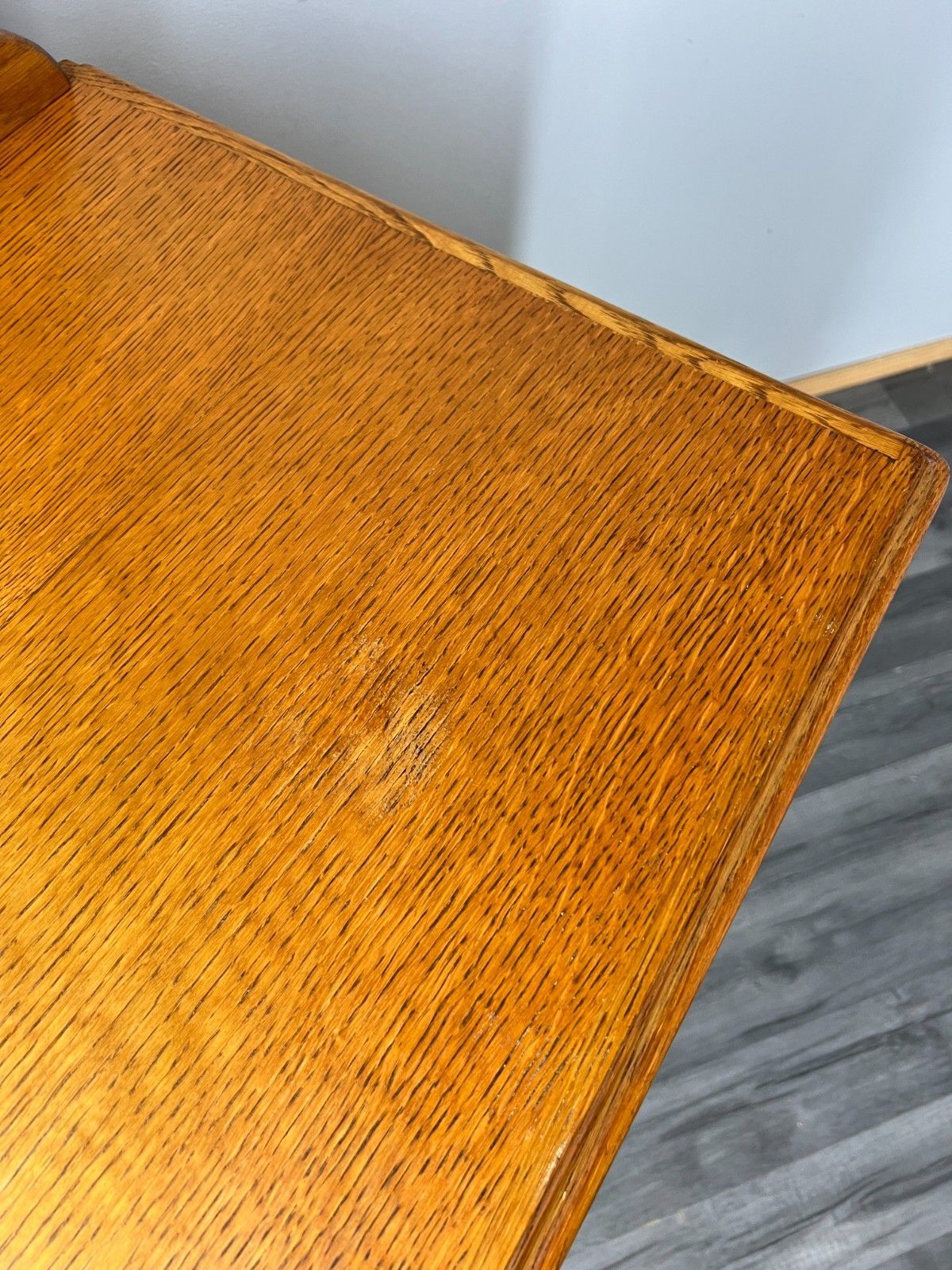 Vintage Dressing Table With Mirror French Louis Oak Vanity Table Makeup Lot 4561 photo vintage