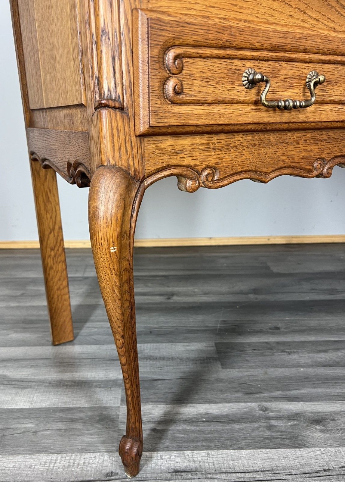 Vintage Dressing Table With Mirror French Oak Louis Vanity Table Makeup Lot 4557 photo 469.0