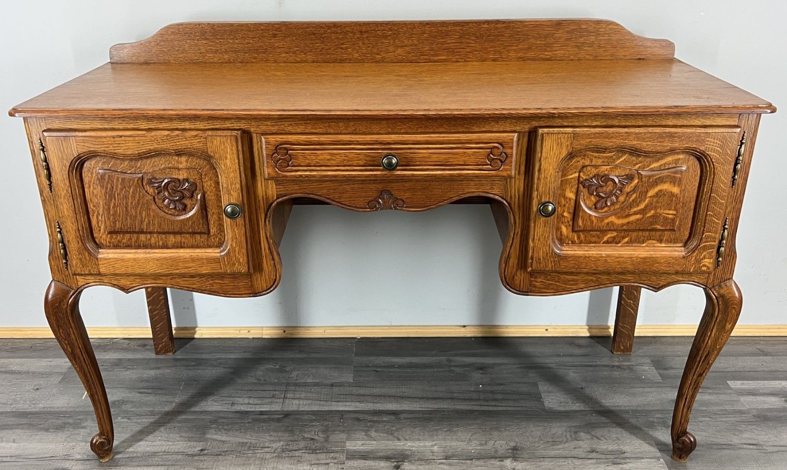 Cabinet Vintage French Louis XIV Oak Sideboard With Carved Cupboard Lot 4569 photo for sale