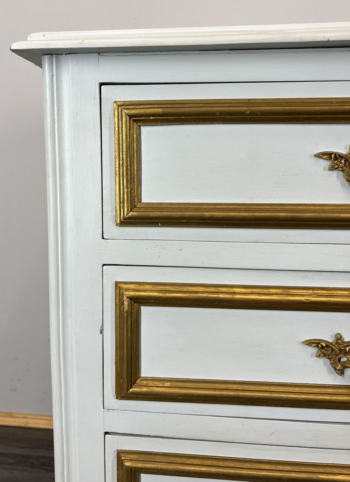 Chest Of Drawers Vintage French Shabby Chic 3 Drawers Carved Cabinet Lot 4555 photo vintage