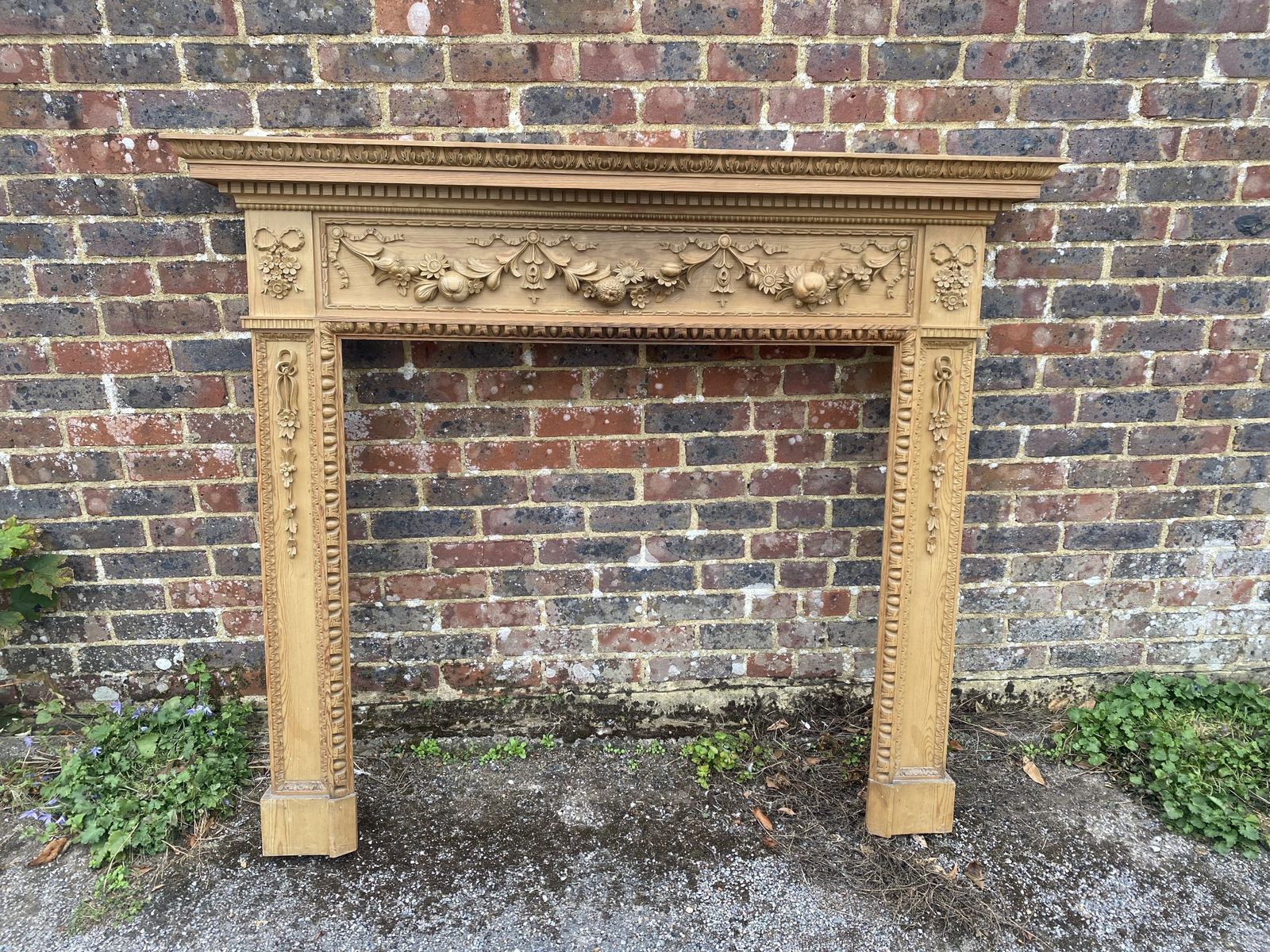 Georgian Style Hand Carved Fireplace Surround