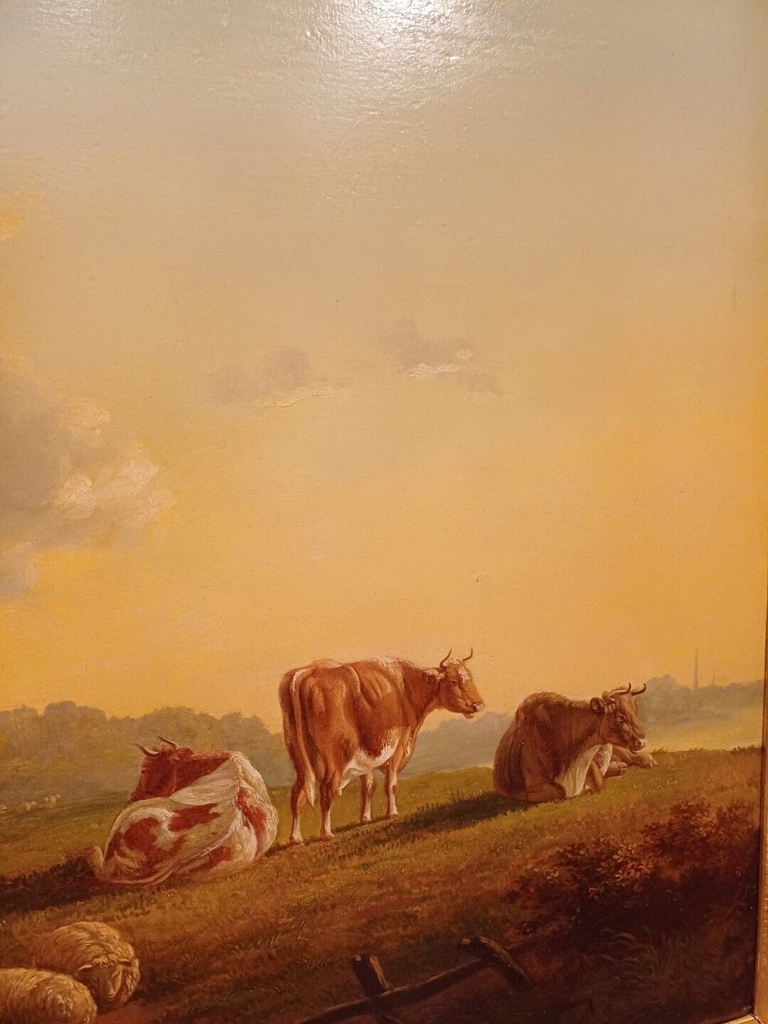 Eugene Verboeckhoven (1798   1881) Landscape With Animals Oil On Canvas photo Art
