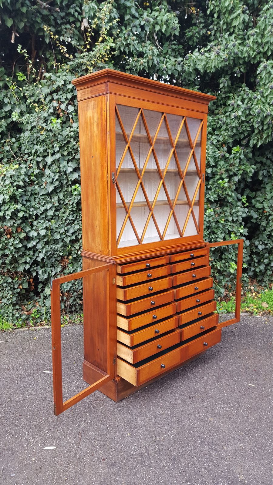 photo for sale Victorian Mahogany Collectors Cabinet
