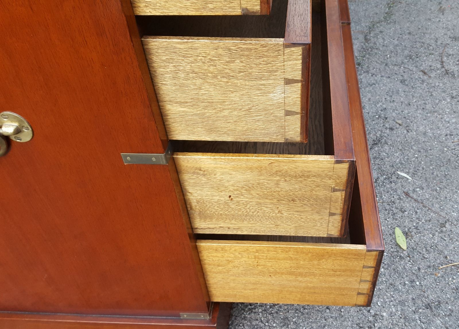 Mahogany Campaign Bookcase On Chest photo vinterior