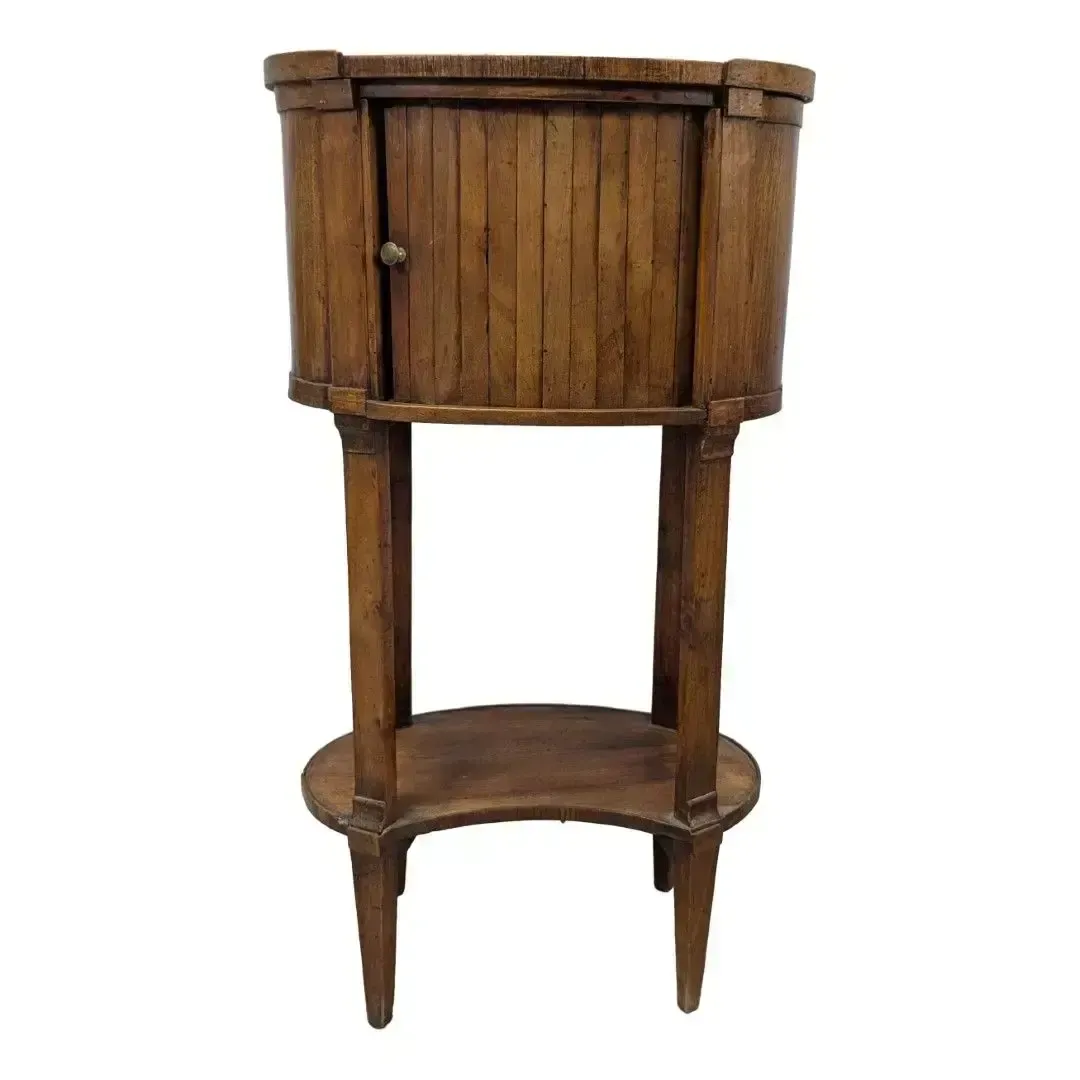 Louis XVI Kidney Shaped Bedside Table With Curtains