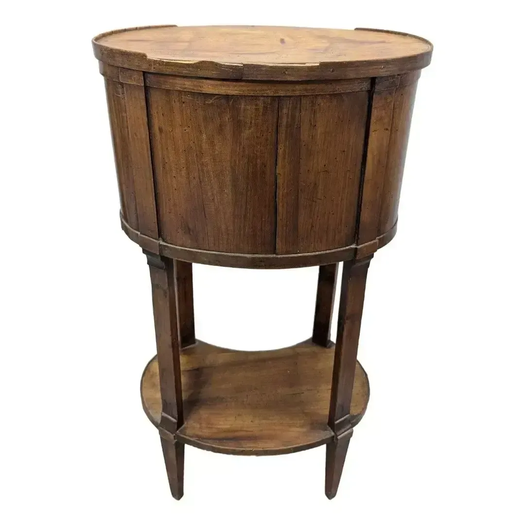 Louis XVI Kidney Shaped Bedside Table With Curtains photo Furniture