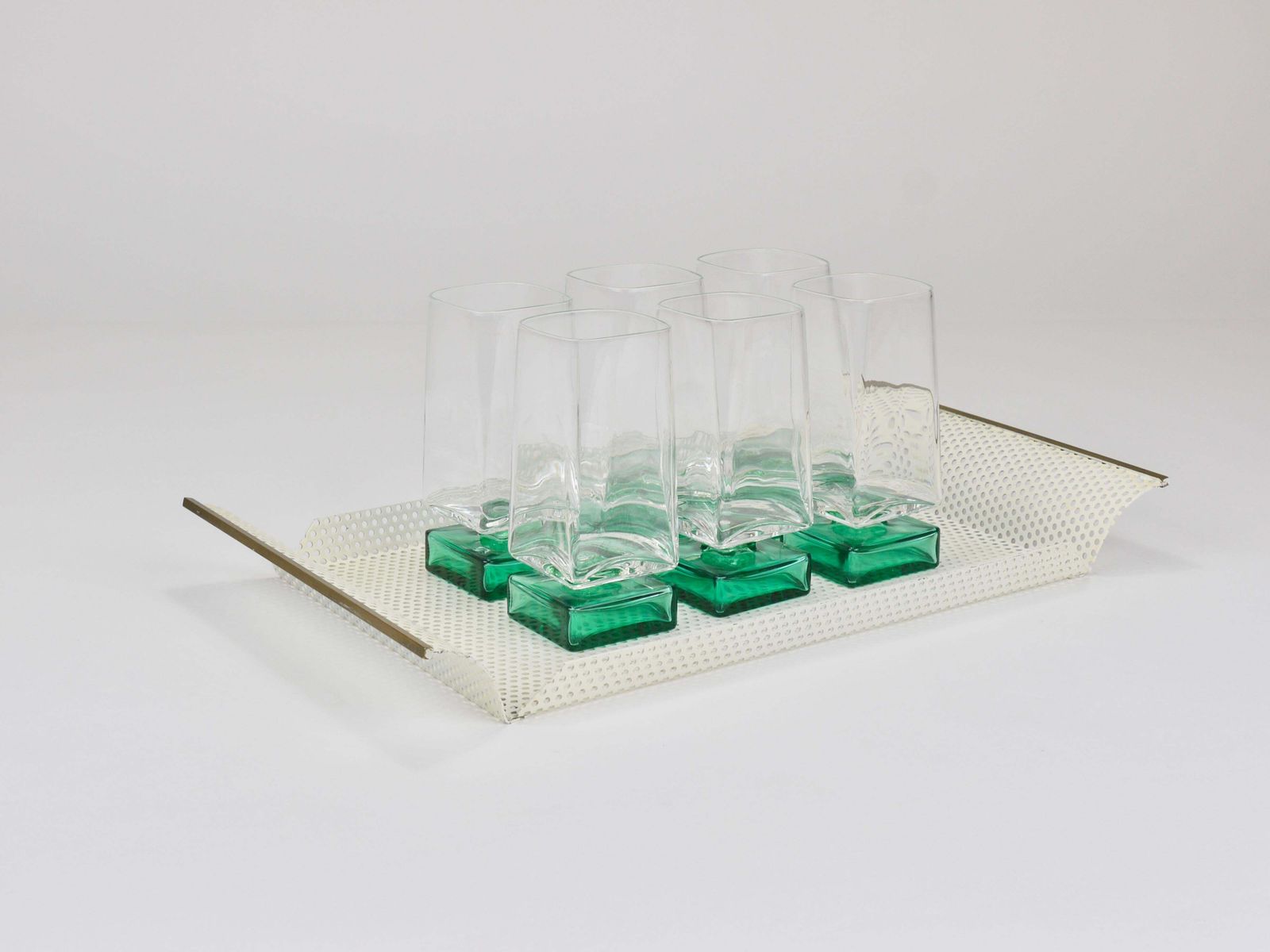 Vereinigte Werkstätten Rigitulle Brass And Perforated Metal Tray, Germany, 1970s photo 651.0