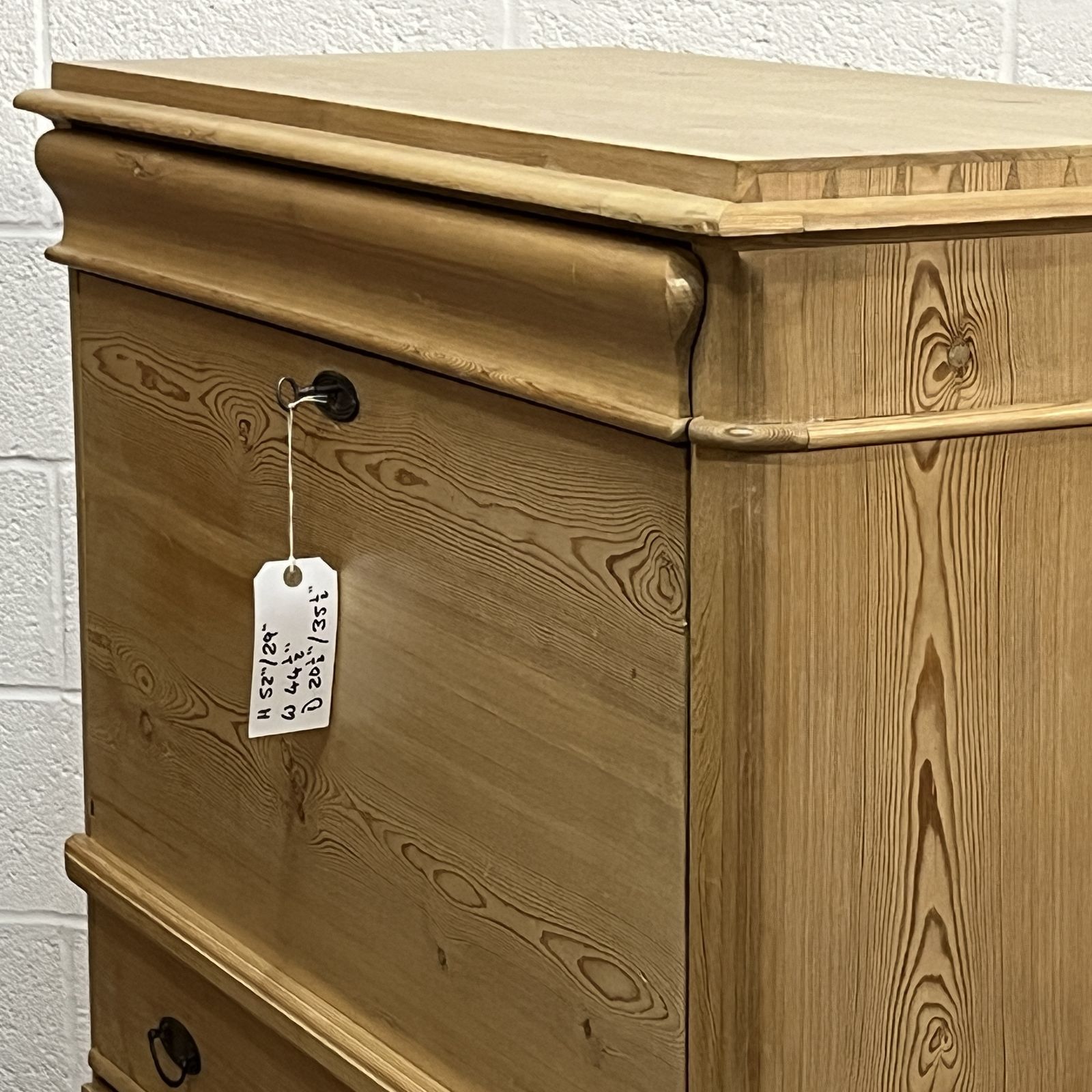 Antique Pine Secretaire/Bureau With Writing Slope And Drawers photo furniture