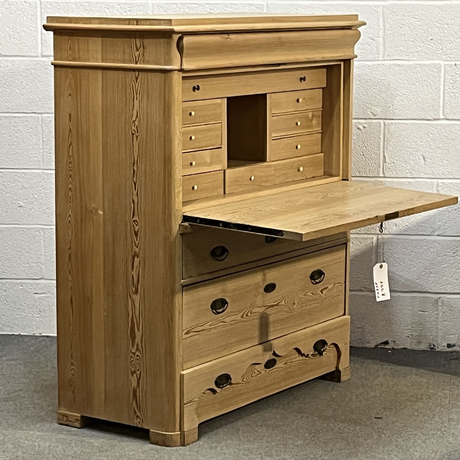 photo for sale Antique Pine Secretaire/Bureau With Writing Slope And Drawers